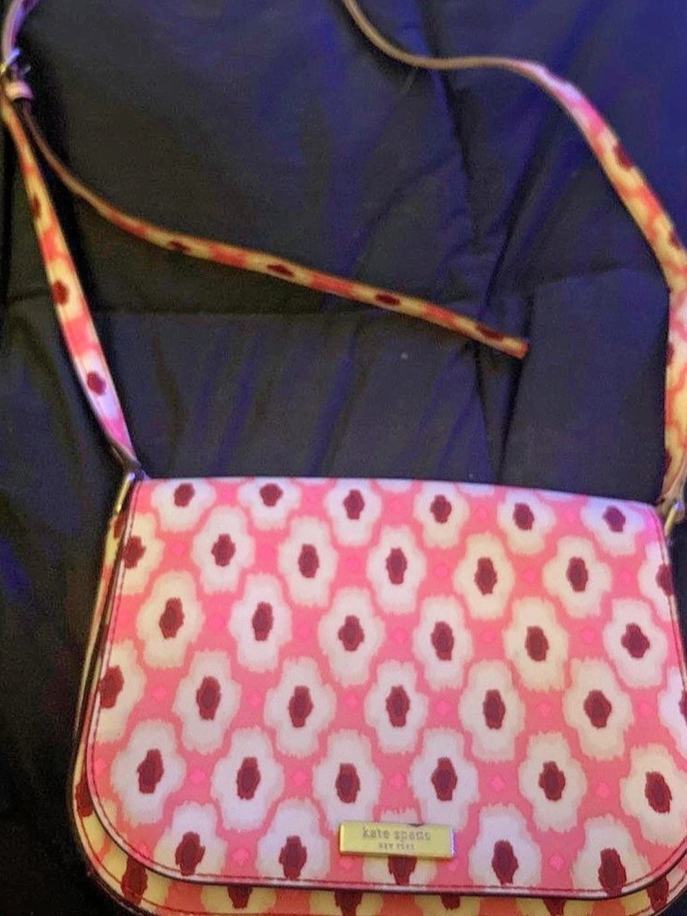 kate spade Pink & Red Printed Crossbody Bag